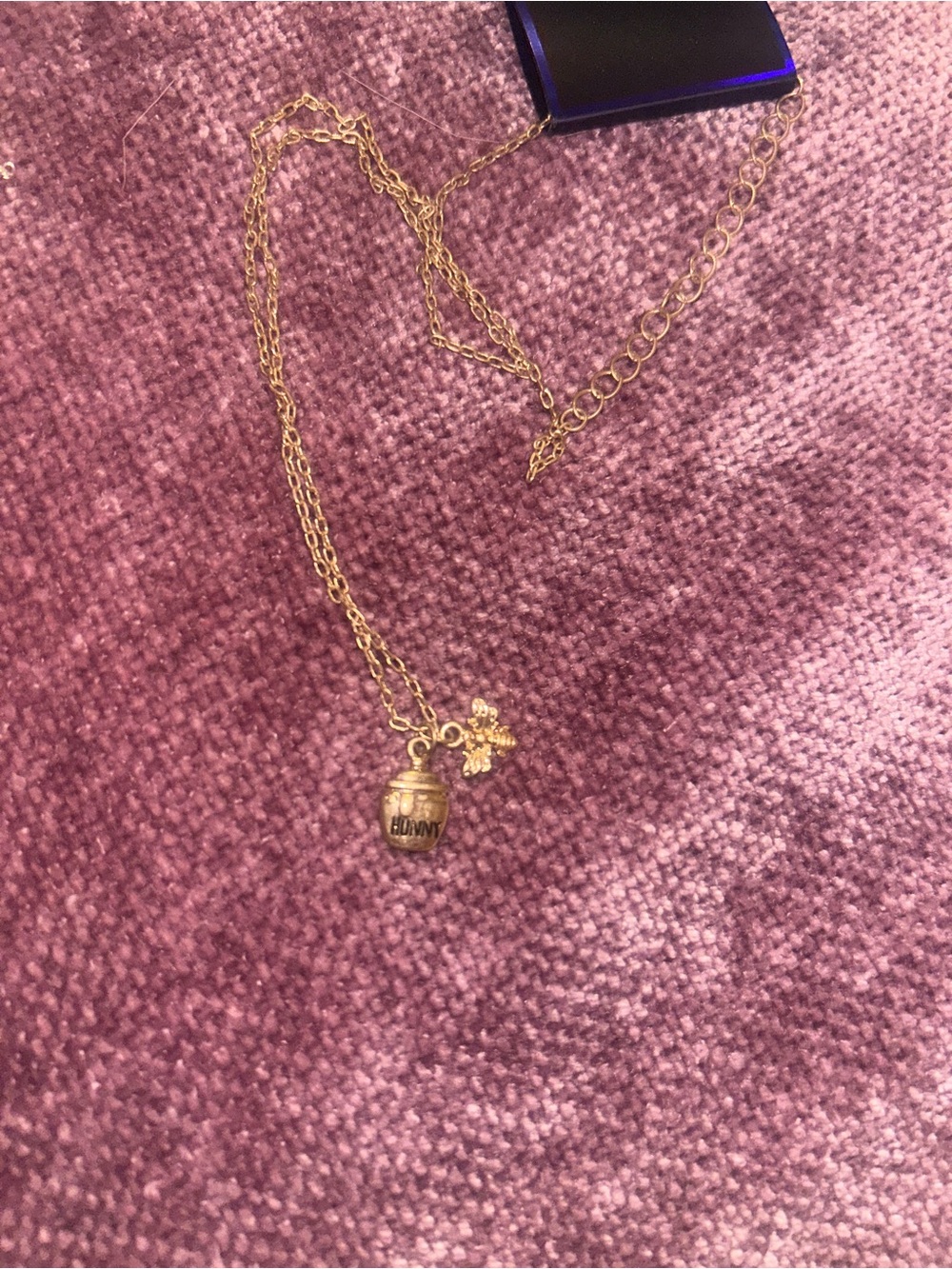 Gold Barrel honey pot Charm Necklace with Tiny Flower Accent